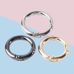 18-40mm O Ring Spring Keychain Metal Purse Round Buckle Carabiner Snap Hook Keyring O-ring Key Chains DIY Bag Keychain Accessory