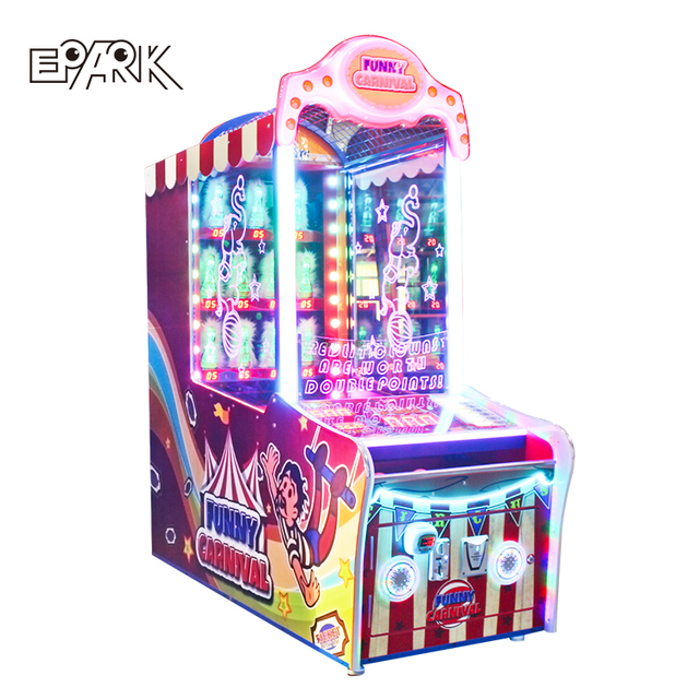 Coin Operated Games Funny Carnival Hit the Clown Down Redemption Lottery Ticket Game Machine