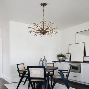 SKD Vintage Sunsir 5 lumières ferme chambre lustre cristal métal pendentif encastré luminaire à distance AC verre lumières - Product Image 5