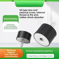 Isolateur de vibrations en caoutchouc noir/blanc de type VD, avec filetage interne-extérieur, coussinet de montage de moteur, bloc amortisseur silencieux cylindrique à vis