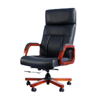 Chaise de bureau exécutive moderne ergonomique à dossier haut en cuir, pivotante, réglable en hauteur, avec mécanisme électrique, chaise de conférence