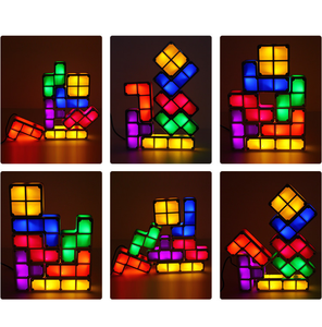 Lámpara de Escritorio Apilable con Luz Nocturna de 7 Colores, Inducción, Bloques Mágicos 3D DIY, Rompecabezas, Juguete para Niños, Adolescentes, Decoración del Hogar - Product Image 3