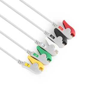 Compatible con Mindray <span class=keywords><strong>iMEC</strong></span> 10 <span class=keywords><strong>iMEC</strong></span> 12 Conexión directa 5 derivaciones IEC ECG Cable 12 pines Cable ECG de una pieza para uso del paciente - Product Image 2