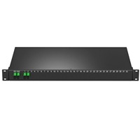 Sistem FTTH SC/APC 2*2/4/8/16/32/64 Rakitan Rak Baja Fiber Optik PLC Splitter untuk Penggunaan FTTX dengan Panjang Gelombang 1310/1550nm