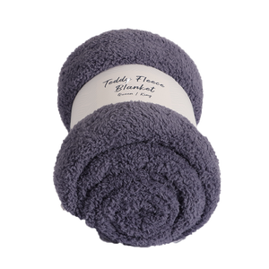 بطانية أطفال شتوية ناعمة ودافئة للغاية من صوف تيدي شيربا، بلون واحد، خفيفة الوزن وقابلة للتخصيص للمنزل والسفر والسرير والأريكة - Product Image 6