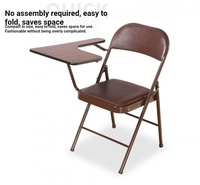 Chaise de formation pliable avec cadre chromé renforcé pour la formation, le bureau, la salle de classe, les séminaires et les lieux de réunion