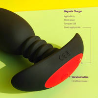 GINYA Wiederaufladbarer Vibrierender Analplug für Männer Weicher Silikon-Vibrator Mit Fernbedienung Sexspielzeug Femme Butt Analplug