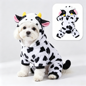 Disfraz Cálido <span class=keywords><strong>de</strong></span> Terciopelo Coral para Mascotas, Sudadera con Capucha para Invierno, Traje Suave para Cachorros, Perros Pequeños, Gatos, Teddy, Corgi, <span class=keywords><strong>Chihuahua</strong></span> - Product Image 1