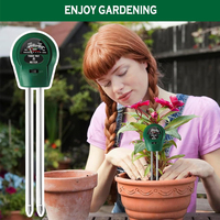 Analyseur d'humidité du sol et pH-mètre 3-en-1 en ABS, design moderne pour l'arrosage des plantes en pot et l'utilisation en serre agricole