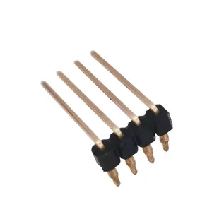 מחבר pcb דרך כותרת חור 2.54 מ "מ יחיד שורה כפולה ללא solderless לחץ להתאים כותרת עליונה