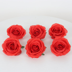 Têtes de roses artificielles rouges Jessie 10 cm, décoration de mariage, fleurs artificielles pour décoration de voiture et de mur - Product Image 4