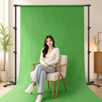 Kit de support de fond photo 2,8x3,3M réglable pour photographie, vidéo, studio et affichage publicitaire
