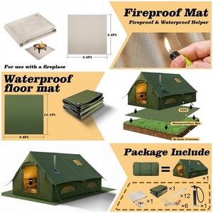 CZFIT LH2701 Tenda da Campeggio Gonfiabile Portatile a Doppio Strato per Quattro Stagioni, Impermeabile in Tessuto Oxford PVC, Montaggio Rapido, Due Camere da Letto - Product Image 4