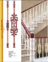 Balustre décoratif de luxe pour villa, en alliage d'aluminium moulé sous pression, pour escalier