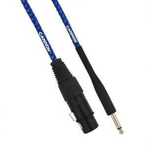 Cable de audio mono Cannon XLR hembra a jack macho de 6.35mm, 5 metros, azul - Product Image 2