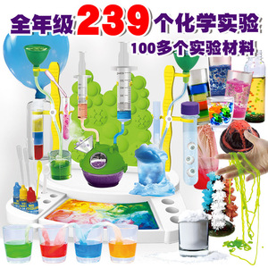 Kit d'expériences scientifiques Chemistry Station, 239 pièces, pour l'éducation des enfants, jouets de laboratoire avec tubes à essai et seringues - Product Image 4