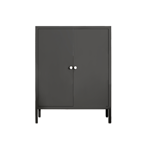 Mobile Contenitore Moderno in Metallo con 5 Cassetti e 2 Ante <span class=keywords><strong>Scarpiera</strong></span> in Acciaio e Portascarpe in Ferro per Ingresso - Product Image 2