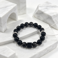 Bijoux à porter tous les jours, bracelets en perles personnalisés, bracelets tendance faits à la main, bracelet en obsidienne 5A, bracelet en pierres naturelles DIY pour cadeau
