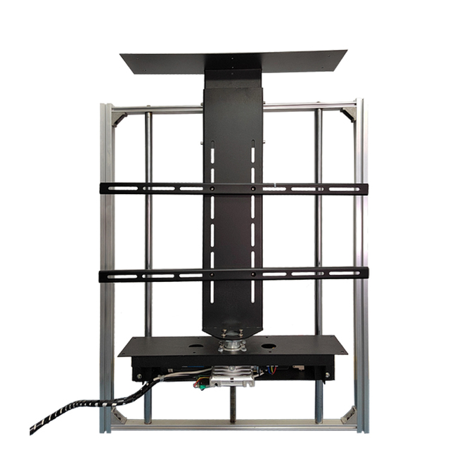 Motorized TV Lift Stand 360 Degree Rotate Electric Height Adjustable Bed Lift Remote Control Modern Swivel Low TV