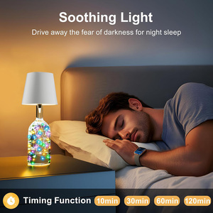 Wireless Rechargeable Wine Bottle Lamp,RGB <b>String</b> <b>Lights</b> Touch Table Lamp with Remote & Timer,Dimmable Cordless <b>Light</b> for Party - Product Image 5
