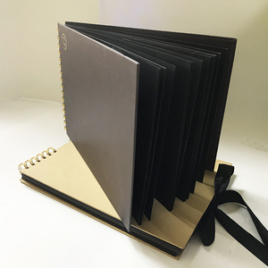 Personalizado A4 ecológico espiral encuadernación Negro Tapa dura boceto álbum <span class=keywords><strong>libro</strong></span> impresión boda álbum <span class=keywords><strong>de</strong></span> fotos Colección <span class=keywords><strong>libro</strong></span> con <span class=keywords><strong>cinta</strong></span> - Product Image 4