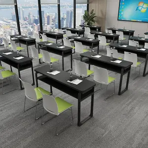 当代设计金属框架学校家具学院大学成人师生互动桌椅 - Product Image 3