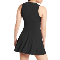 Vestido deportivo liso con bolsillos para mujer personalizado Yoga Fitness Tennis Pickleball Wear con pantalones cortos