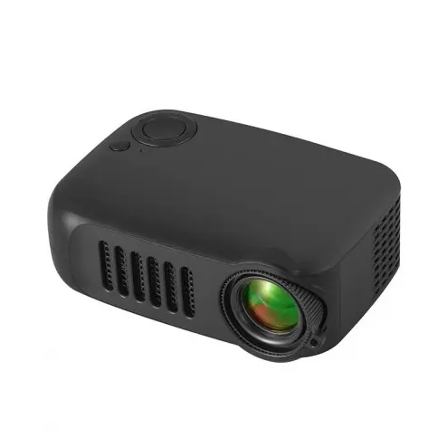 Logo Kustom 4K Mini Portabel Home Theater A2000 Mini Proyektor 1080P HD TV Game Video Proyektor dengan Pemegang dan Kabel HD