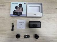 Q8 mikrofon nirkabel 3 in 1, mikrofon mini lavalier micro dengan 3.5 Tipe C penerima IOS untuk kamera ponsel pintar live Vlog