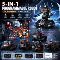 Juego de Construcción de Robots Automotrices Programables, Juguete Creativo de Rompecabezas para el Aprendizaje STEM, Bloques de Construcción para Exhibición de Modelos de Robots