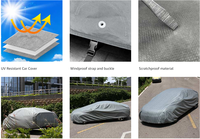 HUILONG Housse de voiture autoportante universelle en tissu non tissé, imperméable, protection UV 90%, pour 4x4, colorée, durable, best-seller