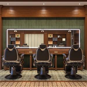 Cao cấp người đàn ông của tiệm hớt tóc ghế dầu đầu ghế cạo tóc salon tóc cắt ghế kim loại sắt có thể được đưa vào Retro - Product Image 6