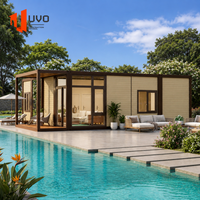 Maison conteneur démontable 20 pieds, maison modulaire préfabriquée, villa de villégiature avec piscine, étanche, conception personnalisée, OEM