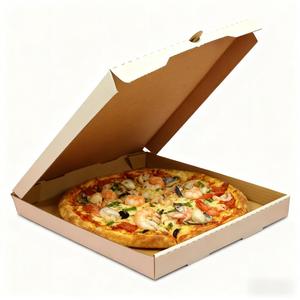 Boîte à <span class=keywords><strong>pizza</strong></span> personnalisée avec logo, écologique, en matériaux recyclés, kraft, isolée thermiquement, jetable, pour sushis à emporter, imprimée avec la marque - Product Image 2