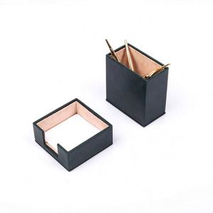 Double <b>Desk</b> <b>Set</b> with Pen Box and Note Paper Holder Desktop Organizer Accessory for Office Supplies - Product Image 3
