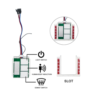 İnce DC12V 5A 60W zaman ve sıcaklık göstergesi buğu LED ışık ayna dokunmatik sensör kademesiz Dimmer anahtarı - Product Image 2