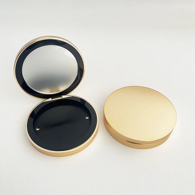 High Quality Plastic Empty Compact Powder Case Magnetic Closure Eyeshadow Blush Highlighter Contour Packaging Box