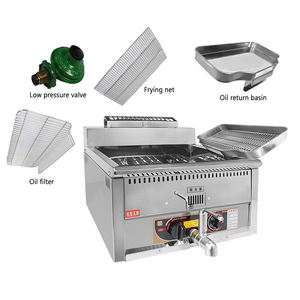 <span class=keywords><strong>Petite</strong></span> friteuse à beignets au gaz en acier inoxydable, machine à frire les beignets, friteuse à poulet au gaz commerciale - Product Image 5