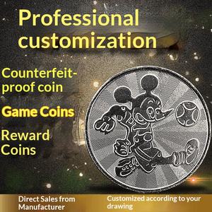 Pièce de monnaie de jeu personnalisée anti-contrefaçon en acier et zinc pour machine à poupées, points d'apprentissage, activités commémoratives pour les 8 ans et plus - Product Image 1