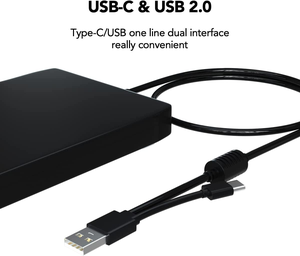 ไดรฟ์ฟลอปปี้แบบพกพา USB2.0/type-c อินเทอร์เฟซคู่ ไดรฟ์ฟลอปปี้ภายนอก ความจุ <span class=keywords><strong>1.44</strong></span> เมกะไบต์ ขนาด 3.5 นิ้ว - Product Image 6