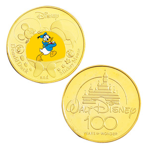 Monete Commemorative Placcate in Oro a Tema Paperino, Stile Anime Americano, da Collezione - Product Image 2