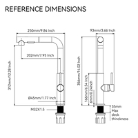 Robinet de cuisine flexible en acier inoxydable 304, finition or brossé, avec jet cascade et pulvérisation, mitigeur eau chaude et froide