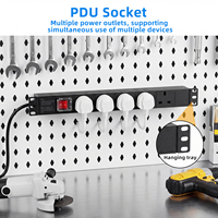 Unité de distribution d'alimentation robuste 6 voies UK PDU 13A 250V 1U 19'' pour montage en rack avec interrupteur principal de sécurité pour armoire de rack réseau