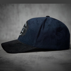 Gorra de béisbol snapback de pana de 6 paneles al por mayor, gorra de papá vintage de pana con visera plana para bordado en blanco - Product Image 3