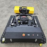 Tondeuse à gazon robotisée télécommandée sans fil à essence 4 temps certifiée CE avec souffleuse à neige