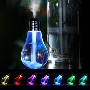 Humidificateur ultrasonique en forme d'ampoule 400 ml, nouveauté 2024, avec stérilisation, faible bruit et lumière changeante de couleur - USB pour la maison (vente en gros) - Product Image 1