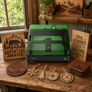 Graveur laser de bureau 20W pour l'éducation STEAM scolaire, artisanat DIY, machine de découpe à diode 400x380mm, bois, cuir, papier, haute sécurité - Product Image 4