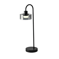 Lampe de bureau LED moderne 5W à prix d'usine pour chambre à coucher, design simple et créatif, intensité réglable par toucher, abat-jour en verre industriel, flexible pour l'étude et la lecture