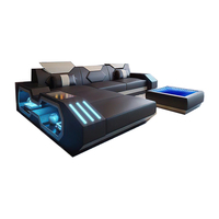 Canapé inclinable en cuir véritable, confortable, pour salle de séjour, lecteur de musique