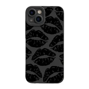 Funda de teléfono de labio negro de estilo gótico <span class=keywords><strong>para</strong></span> <span class=keywords><strong>IPhone</strong></span> 16 15 14 13 12 11 Pro Max XS X XR 7 8 Plus <span class=keywords><strong>2020</strong></span> Mini funda de silicona suave a prueba de golpes - Product Image 6